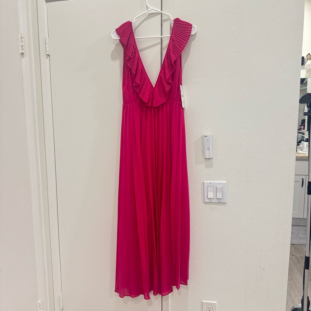 Zara Pleated Maxi Dress